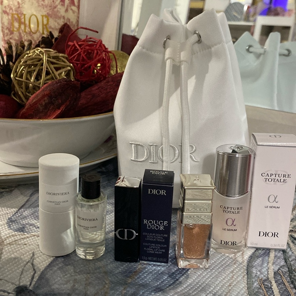 Dior Beauty White Pouch Deluxe Bundle